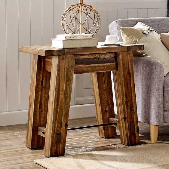 Durango 27"W Industrial Wood End Table