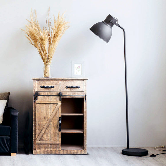 Brown-Rustic-Vintage-Barn-Door-Wood-Console-Cabinet-End-Tables