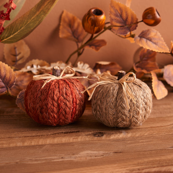 Braided-Fabric-Pumpkin,-Set-of-2-Fall-Decor