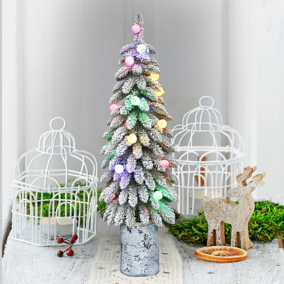 Pre-lit-4-ft-Potted-Flocked-Alpine-Artificial-Christmas-Tree-with-Dual-Color-LED-Lights-Christmas-Trees