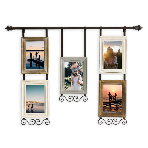 Delaney Wood and Metal Wall Picture Frames - Natural 36" Tall