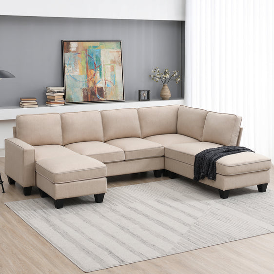 Zachary L Shaped Sectional Sofa with Ottoman