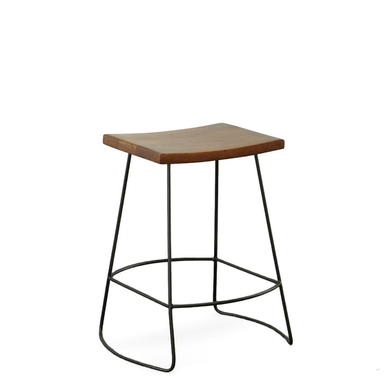 Reece 25 Inch Saddle Seat Counter Stool Set of 2