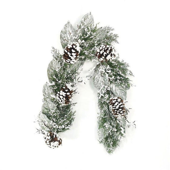 Cedar and Magnolia Leaf Garland 48"