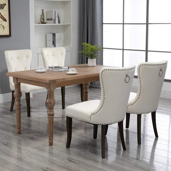 Zoe-Armless-Tufted-Upholstered-Dining-Chairs,-Set-of-4-Dining-Chairs