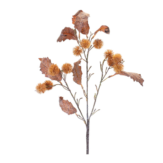 Fall-Leaf-and-Thistle-Spray,-Set-of-6-Faux-Florals