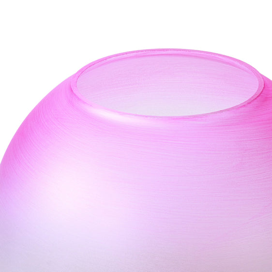 Pier 1 Handpainted Ombre Round Fuchsia Glass Vase - Pier 1