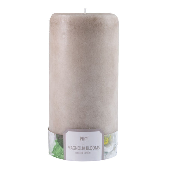 Pier-1-Magnolia-Blooms-3X6-Mottled-Pillar-Candle-Pillar-Candles