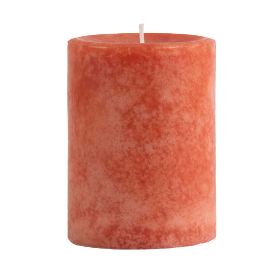 Pier 1 Pink Grapefruit 3x4 Mottled Pillar Candle - Pier 1