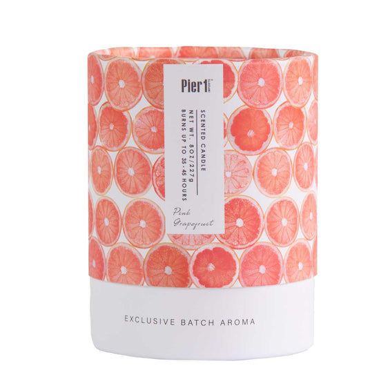 Pier 1 Pink Grapefruit 8oz Boxed Soy Candle - Pier 1