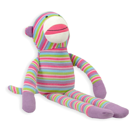 Pier 1 Rainbow Sock 24" Monkey Plush - Pier 1