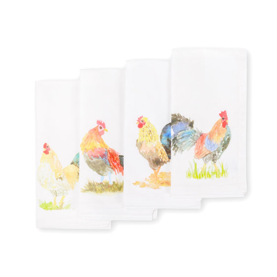 Pier-1-Set-of-4-Rooster-Napkins-Napkins