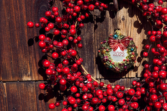 Pier-1-Wreath-with-Presents-Glass-Christmas-Ornament-Ornaments