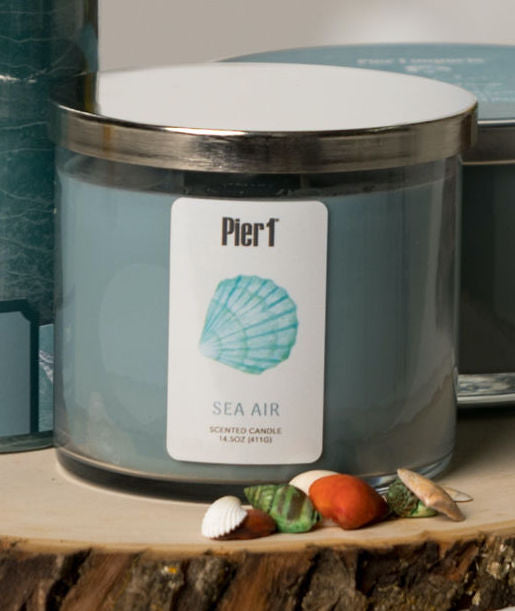 Pier 1 Sea Air Filled 3-Wick Candle 14.5oz