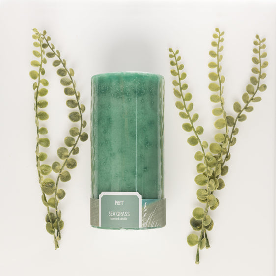 Pier-1-Sea-Grass-3x6-Mottled-Pillar-Candle-Pillar-Candles