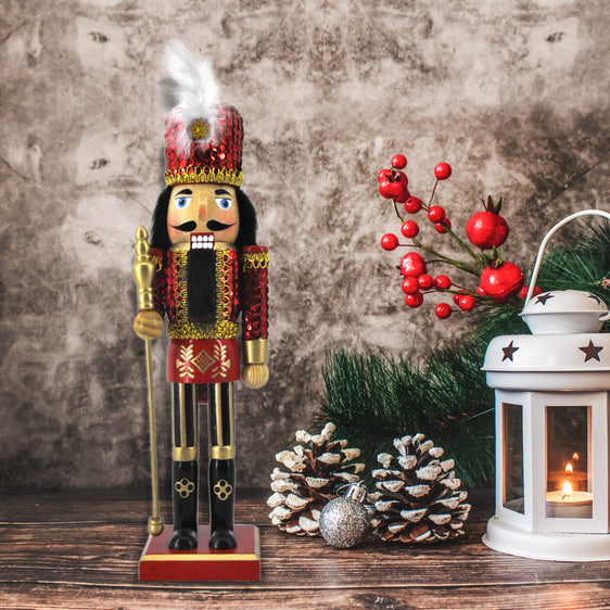 14" Sequin Soldier Nutcracker