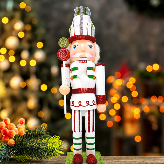 14" Candy Cane Christmas Nutcracker