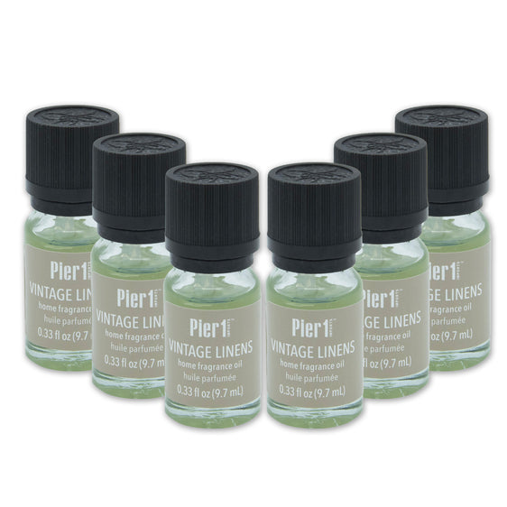 Pier 1 Vintage Linens Fragrance Oil Set of 6