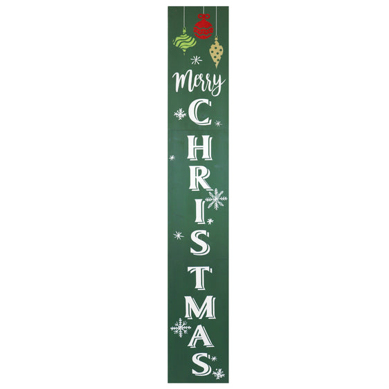 Green Merry Christmas Wood Porch Sign